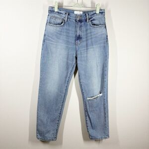 Current/Elliott Vintage Crop‎ Ankle Boyfriend Jeans Size 28 Light Wash Distress